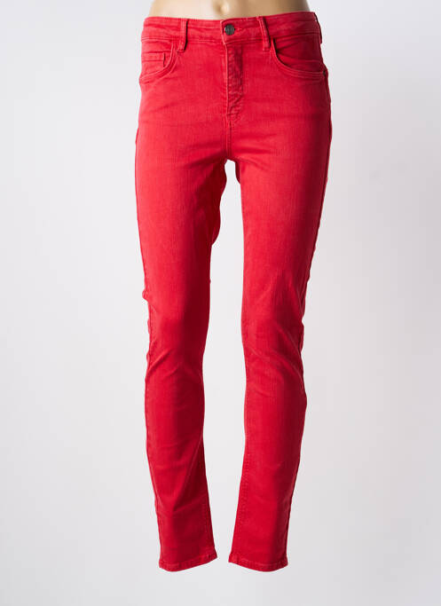 Blugi cu croială slim elasticitate talie înaltă roșu DESIGUAL femme
