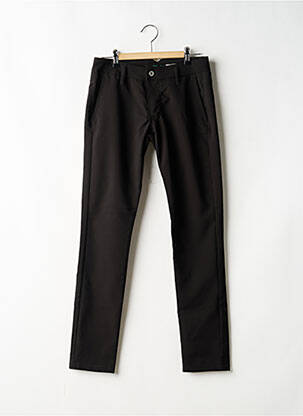 Pantalon chino țesătură poplin mărime normală negru PLEASE femeie