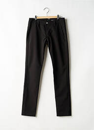 Pantalon chino țesătură poplin mărime normală negru PLEASE femeie