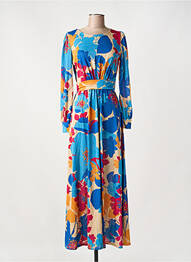 Rochie lungă mâneci lungi mâneci lungi albastru LA CROISETTE femme