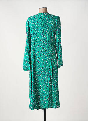 Rochie midi mâneci lungi mâneci lungi verde BISCOTE femeie