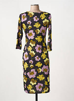 Rochie midi imprimeu floral mâneci 3/4 negru EGERIE femeie