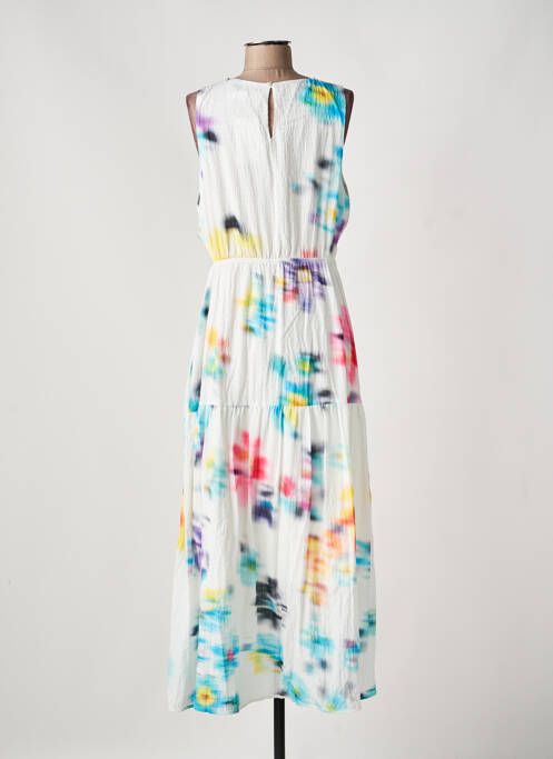 Rochie lungă imprimeu floral fără mâneci alb DESIGUAL femme