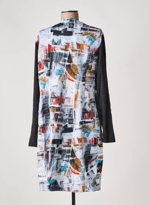 Rochie scurtă mâneci lungi mâneci lungi gri DOLCEZZA femme