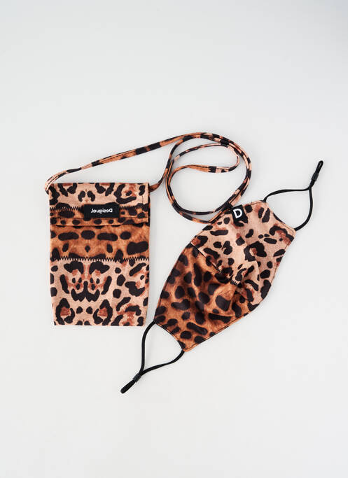Accesoriu divers imprimeu animal maro DESIGUAL femme