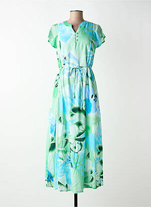 Rochie lungă mâneci scurte mâneci scurte verde AGATHE & LOUISE femme