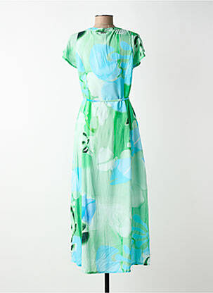 Rochie lungă mâneci scurte mâneci scurte verde AGATHE & LOUISE femeie