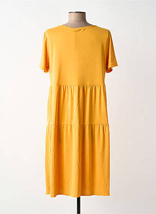 Rochie midi mâneci scurte mâneci scurte galben BETTY BARCLAY femeie