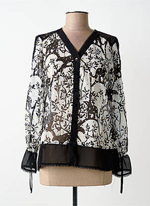 Cămașă imprimeu floral mâneci lungi negru FRED SABATIER femme