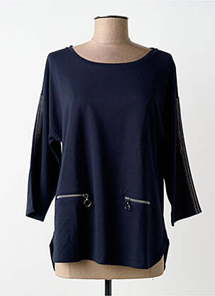 Top țesătură crep mâneci 3/4 albastru BETTY BARCLAY femeie
