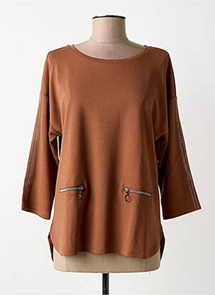 Top elasticitate mâneci 3/4 maro BETTY BARCLAY femeie