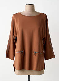 Top elasticitate mâneci 3/4 maro BETTY BARCLAY femme