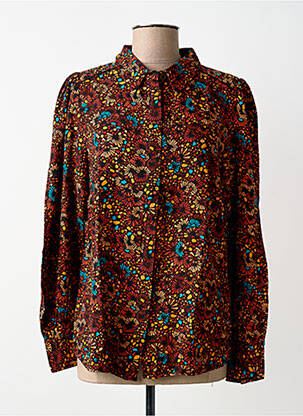 Cămașă imprimeu floral mâneci lungi portocaliu LA FIANCÉE femme