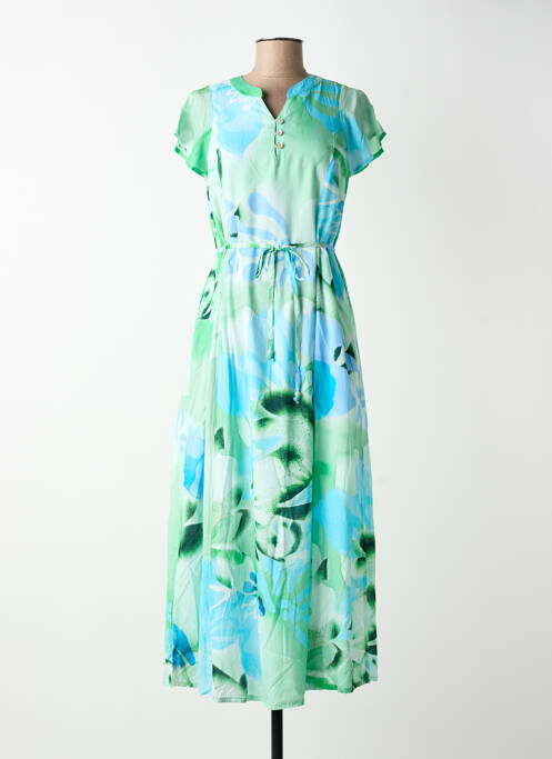 Rochie lungă mâneci scurte mâneci scurte verde AGATHE & LOUISE femme