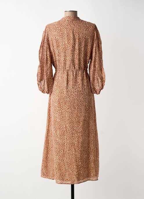 Rochie lungă mâneci lungi mâneci lungi maro TRAMONTANA femme