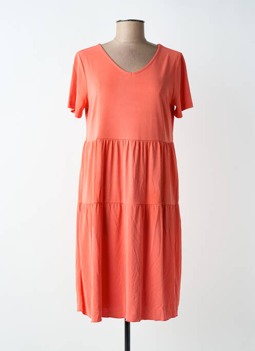 Rochie midi croială evazată mâneci scurte roz BETTY BARCLAY femme