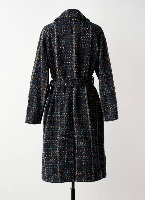 Palton lung croială cambrată fără glugă albastru LA FIANCÉE femme