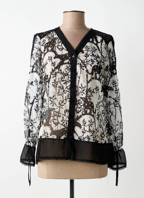 Cămașă imprimeu floral mâneci lungi negru FRED SABATIER femme