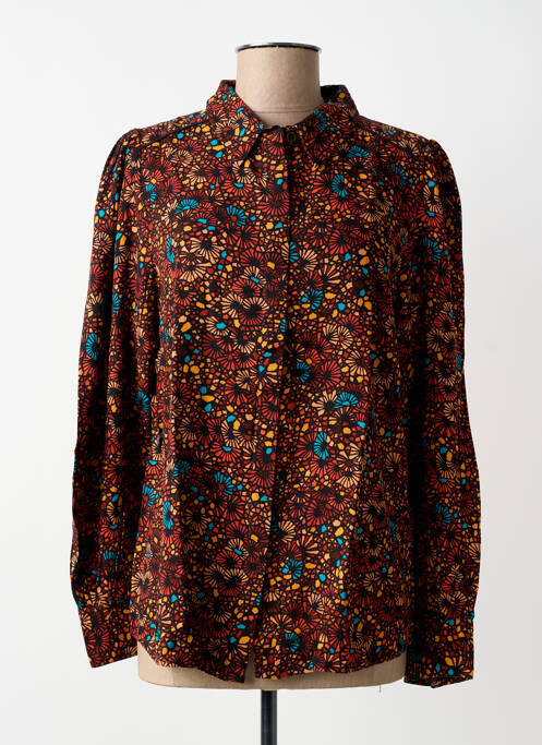 Cămașă imprimeu floral mâneci lungi portocaliu LA FIANCÉE femme