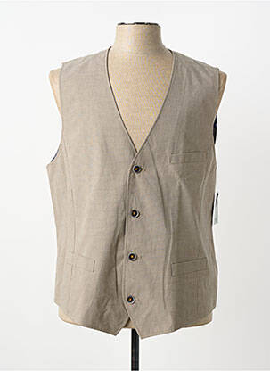 Vestă fără mâneci croială cambrată bej CALAMAR homme