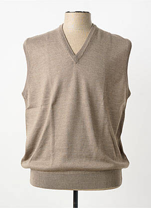 Pulover guler în v mâneci scurte maro OLIVER HOLTON homme