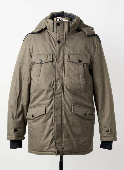 Parka finisaj interior dublat cu glugă verde TOP MONDAY homme