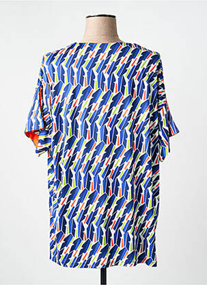 Tricou imprimeu fantezie mâneci scurte albastru SCORZZO femeie
