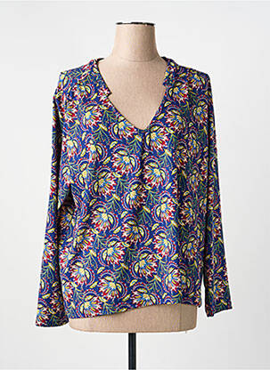 Tricou imprimeu fantezie mâneci lungi albastru LA FIANCÉE femme