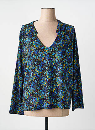 Tricou imprimeu fantezie mâneci lungi albastru LA FIANCÉE femme