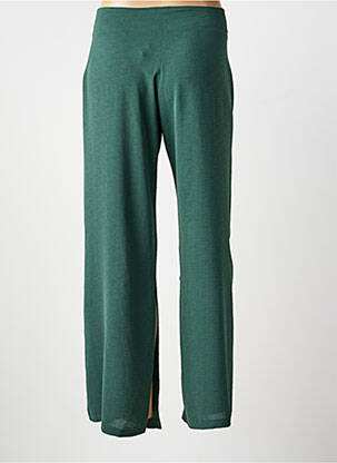 Pantalon larg țesătură crep mărime normală verde LO! LES FILLES femeie
