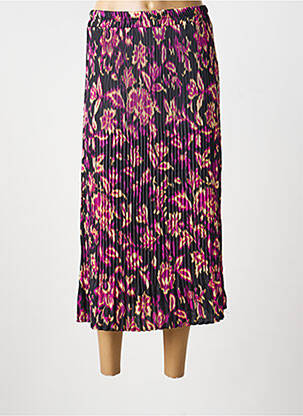 Fustă lungă imprimeu fantezie negru HALOGENE femme