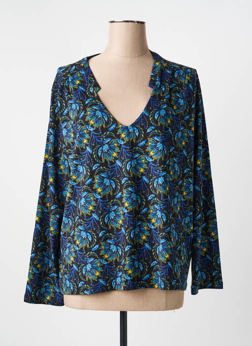 Tricou imprimeu fantezie mâneci lungi albastru LA FIANCÉE femme