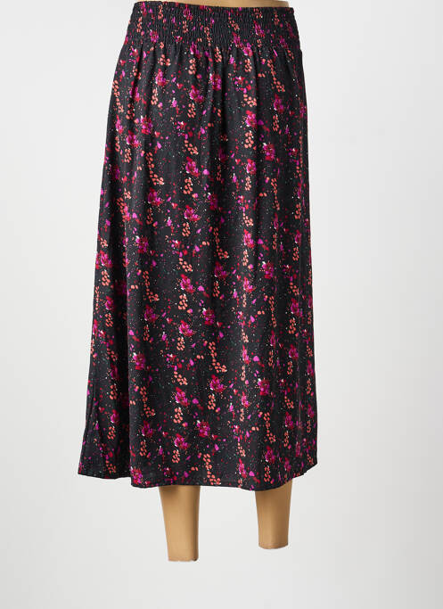 Fustă lungă imprimeu fantezie negru ANGE femme