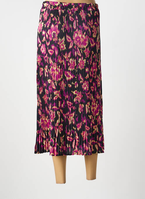 Fustă lungă imprimeu fantezie negru HALOGENE femme