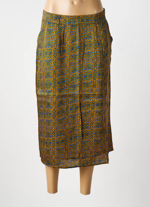 Fustă midi închidere cu fermoar lateral portocaliu LA FIANCÉE femme