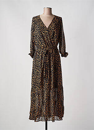 Rochie midi mâneci lungi mâneci lungi negru EMMA ELLA femme