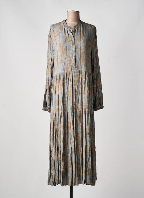 Rochie lungă mâneci lungi mâneci lungi gri LAST QUEEN femme