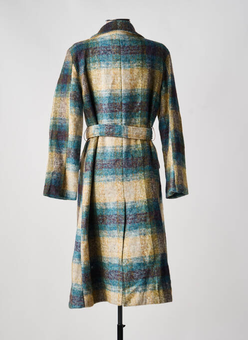 Palton lung croială cambrată fără glugă albastru BANDITAS FROM MARSEILLE femme