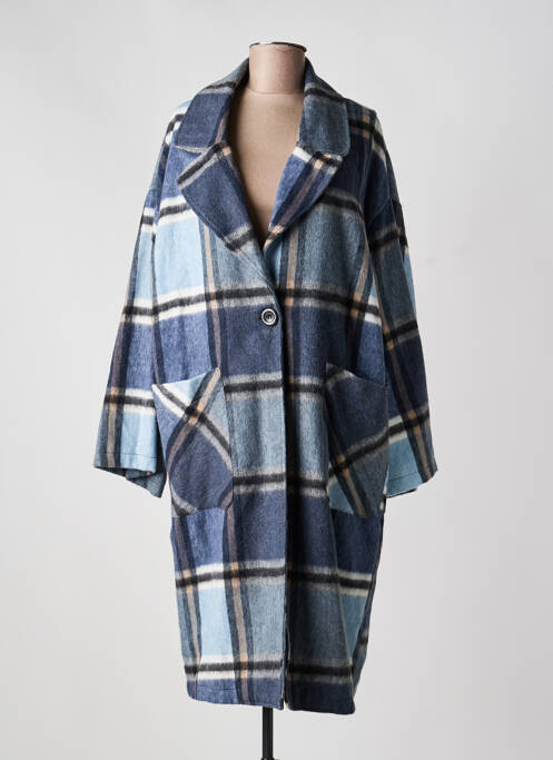 Palton lung croială dreaptă fără glugă albastru BANDITAS FROM MARSEILLE femme