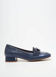 Mocasini material neted toc plat până la 3 cm albastru DORKING femme