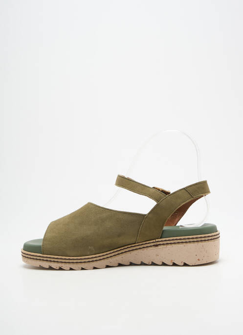 Sandale/pantofi decupați închidere cu buclă(e) toc de 4 la 6 cm verde DORKING femme