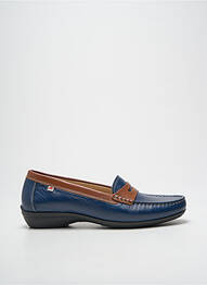 Mocasini țesătură satinată toc plat până la 3 cm albastru FLUCHOS femme