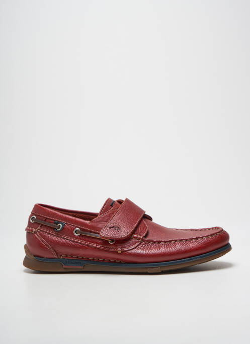 Pantofi de barcă țesătură satinată vârf rotund roșu FLUCHOS homme