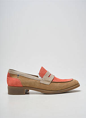 Mocasini vârf rotund toc plat până la 3 cm roz DORKING femme