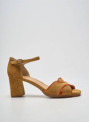 Sandale/pantofi decupați închidere cu bride toc de 7 la 9 cm portocaliu DORKING femme