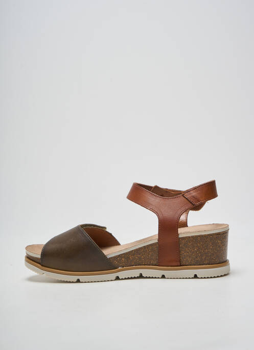 Sandale/pantofi decupați vârf deschis toc de 4 la 6 cm verde DORKING femme