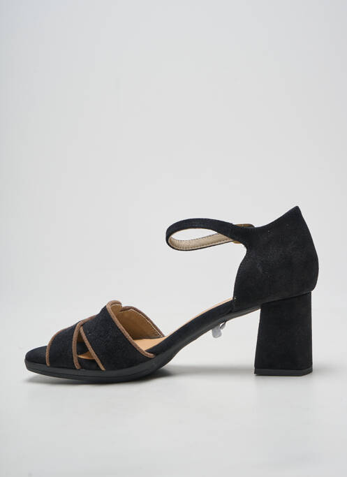 Sandale/pantofi decupați închidere cu bride toc de 7 la 9 cm negru DORKING femme