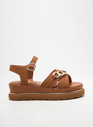 Sandale/pantofi decupați toc platformă toc de 4 la 6 cm maro DORKING femme