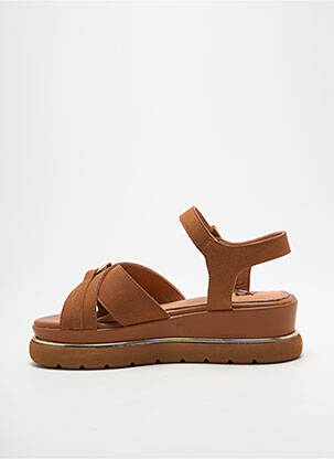 Sandale/pantofi decupați toc platformă toc de 4 la 6 cm maro DORKING femeie