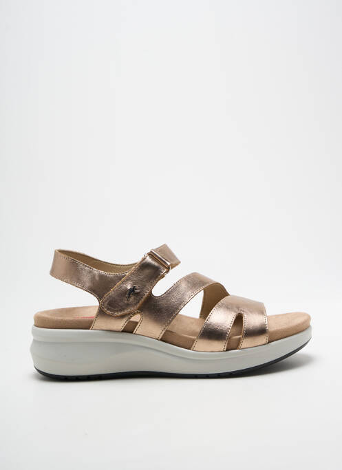 Sandale/pantofi decupați țesătură satinată toc de 4 la 6 cm maro FLUCHOS femme